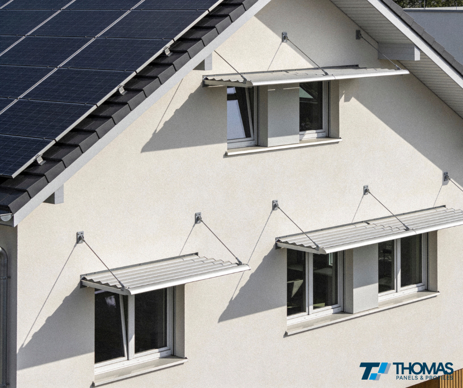 solar panels on steel roof